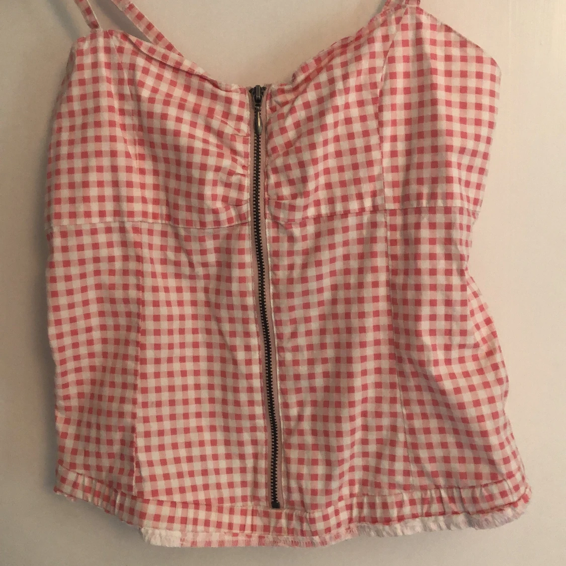 Rosa rutigt linne - 90