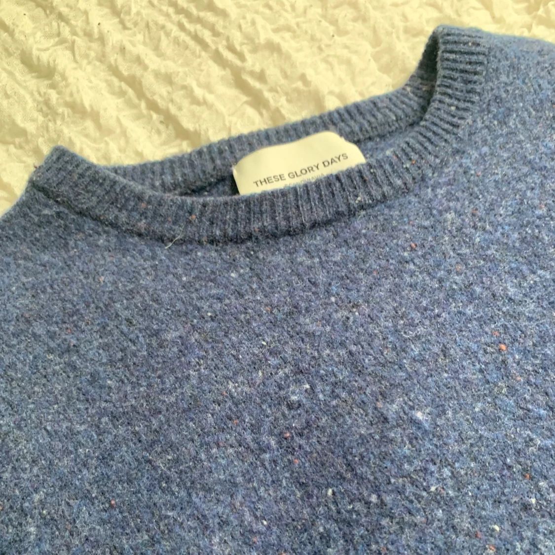 Blå stickad tröja från THESE GLORY DAYS  - 91