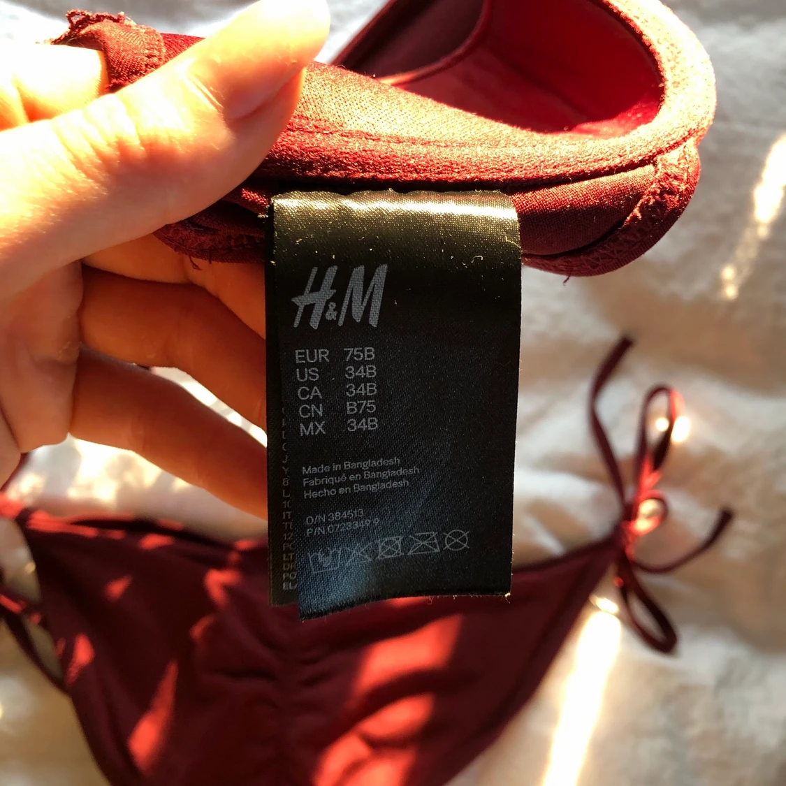 Röd mönstrad bikini - 91