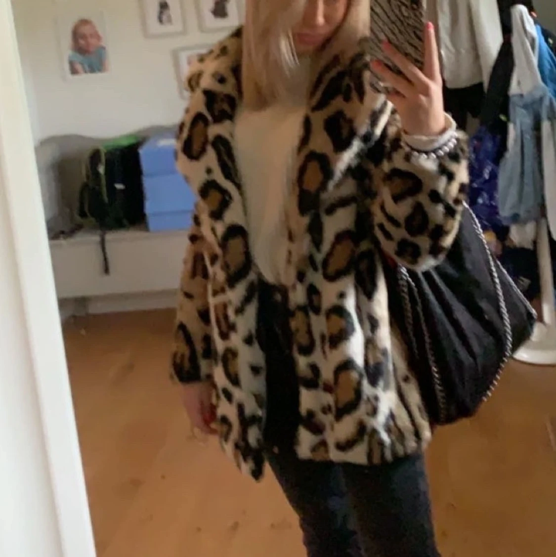 Pälsjacka med leopardmönster🐆🐆 - 90