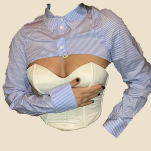 Cropped striped shirt size S - Perfect cond. never used, blue shirt from weekday