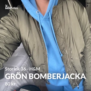 Grön bomberjacka! - Den är aldrig använd o nu för liten så det är därför jag säljer den 🌸