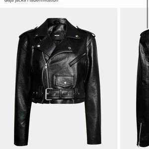 Skinnjacka från bikbok  - Säljer min skinnjacka från bikbok då den inte kom till användning alls, nypris är 600 och eftersom att den är använd 3 gånger säljer jag den för 500, kan sänka t 400 vid snabb affär