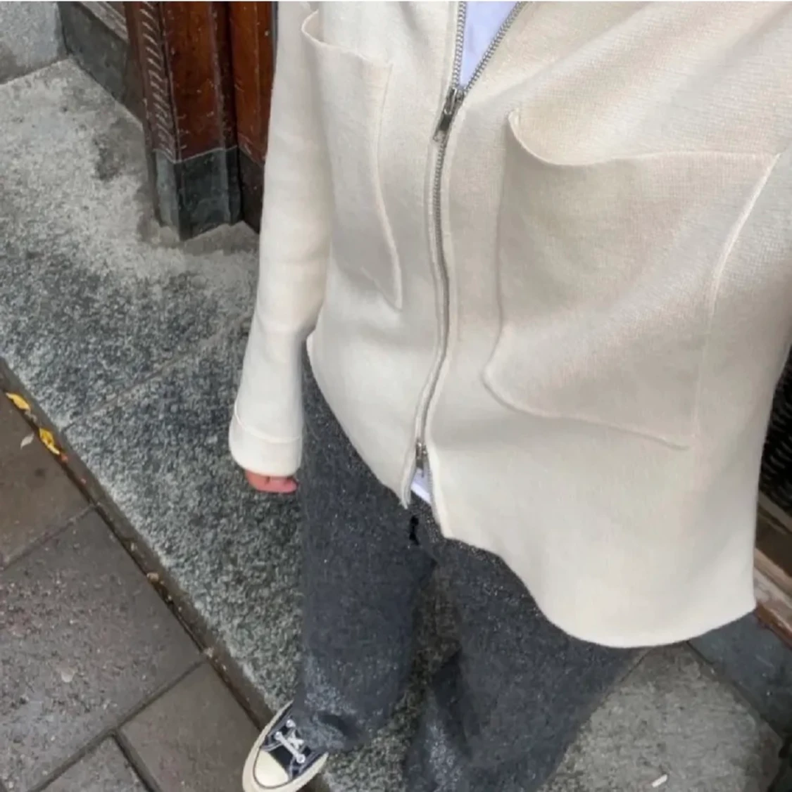 Tröja med dragkedja S - 90