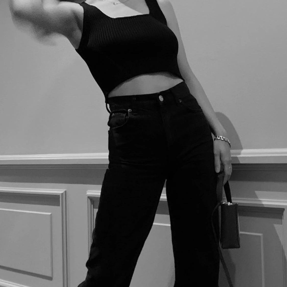 Stickat svart linne!!