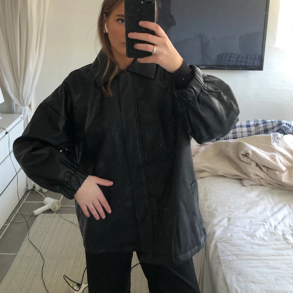 Fake läderjacka - 90