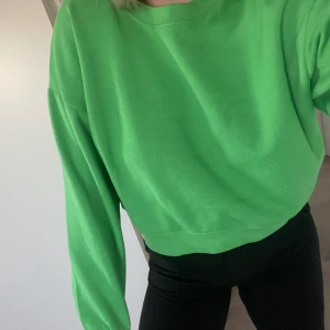 Grön sweatshirt - Jättefin grön sweatshirt från zara! Aldrig använd då jag har en annan jag gillar bättre. Denna är i strl L  då jag ville ha den overzized. Passar allt från XS-L 