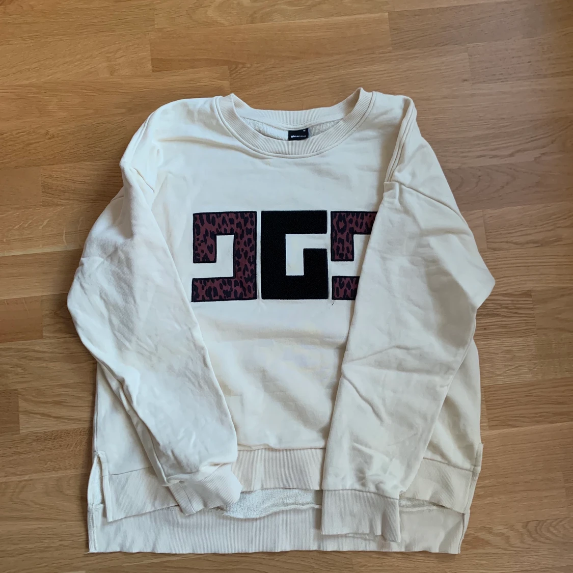 Beige Sweatshirt med tryck - 90