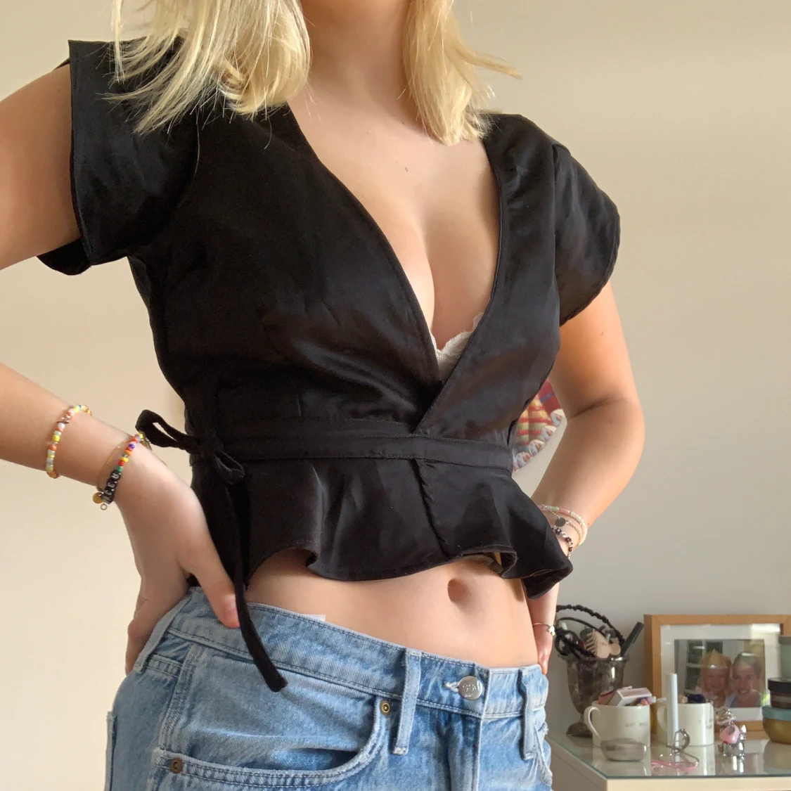 Svart Omlott topp 