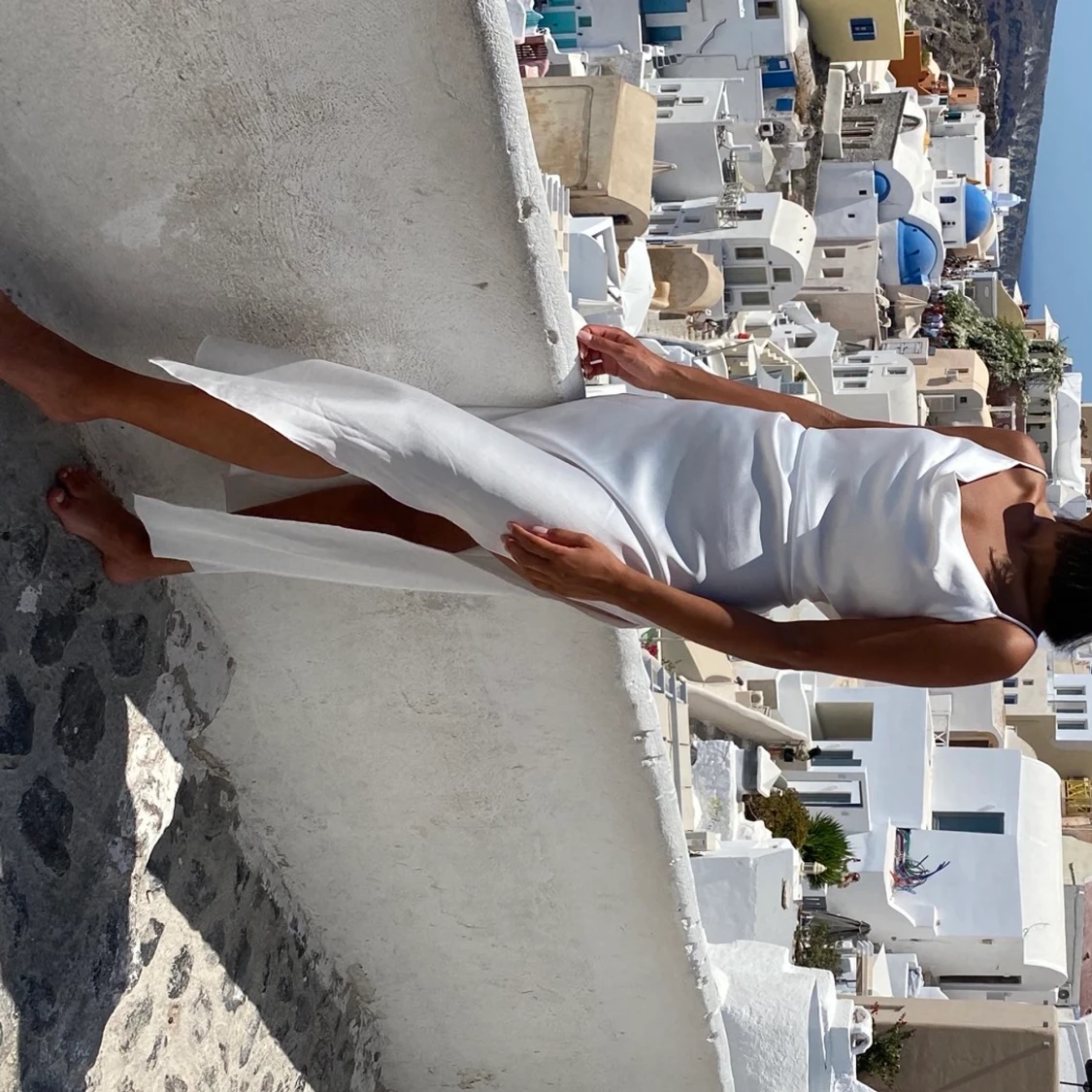 lång satin klänning  - 90