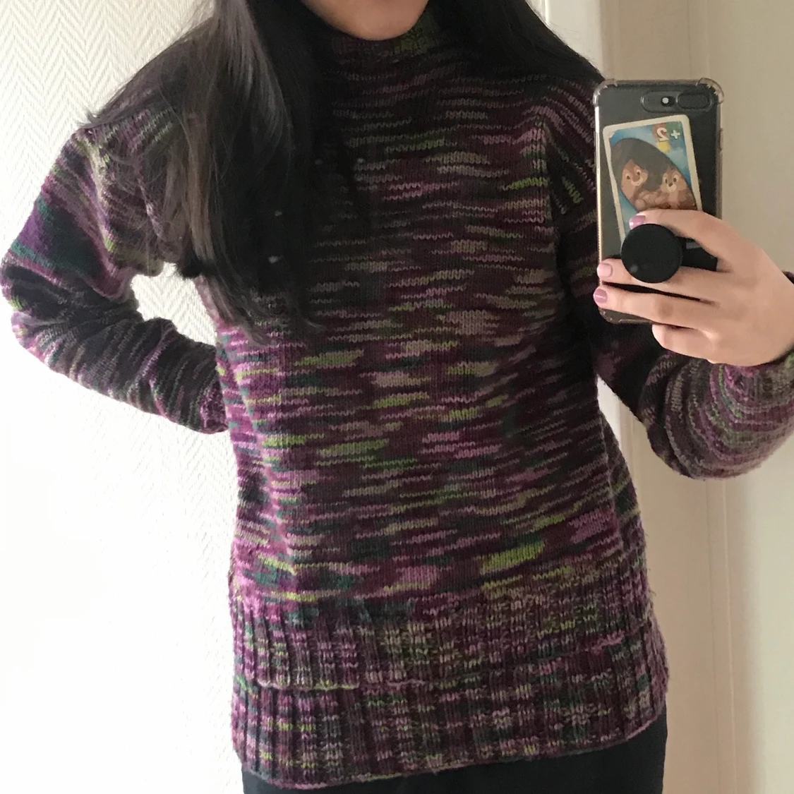 Handstickad mysig sweatshirt - 90