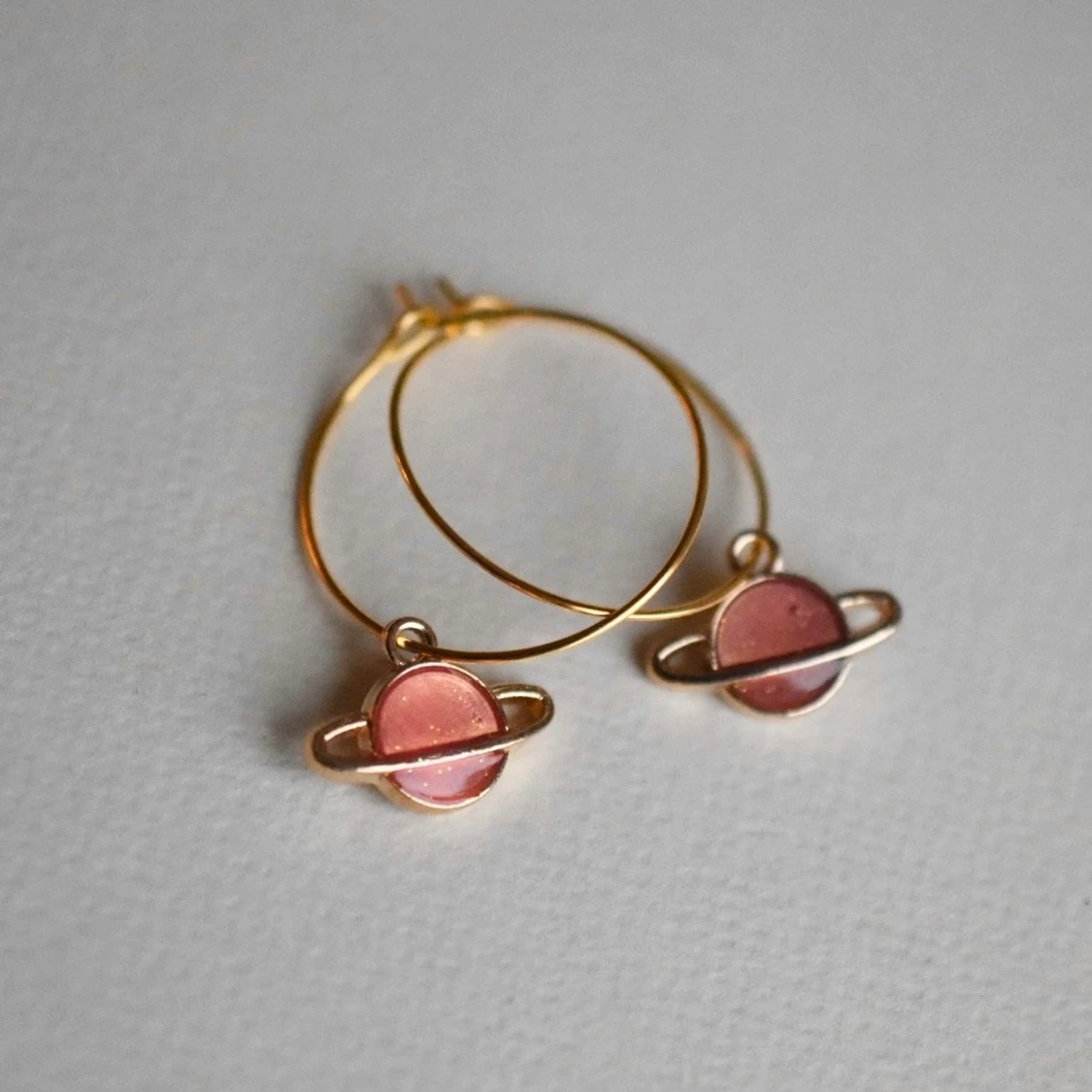 Örhängen Rosa planeter - 90