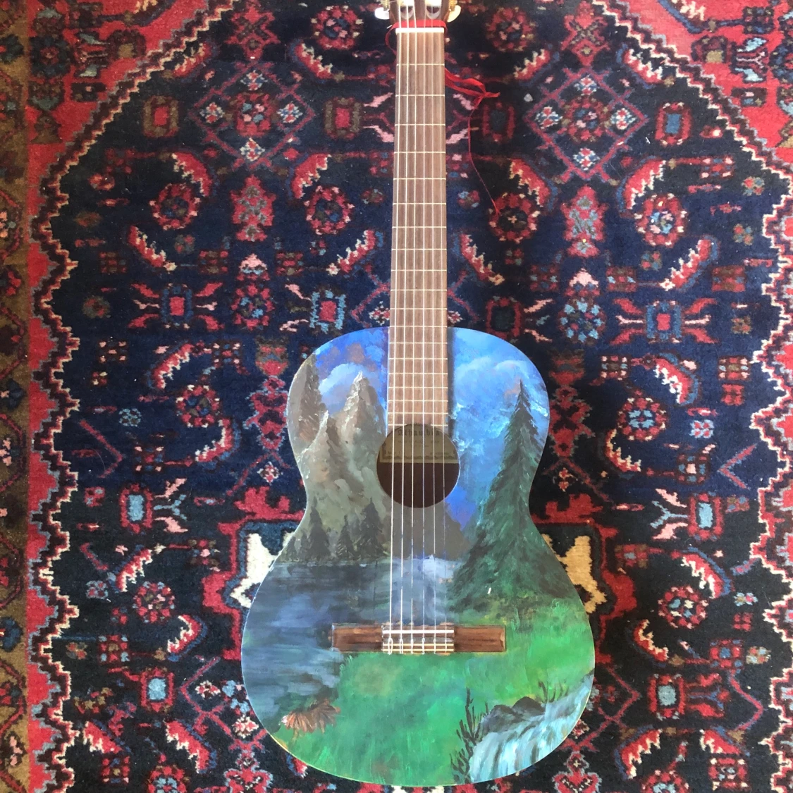 Handmålad design gitarr  - 90