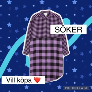  skjorta skjortklänning flanell Monki  - SÖKES! Lång skjorta eller skjortklänning från Monki. Flanell. Gärna storlek M-XL.  