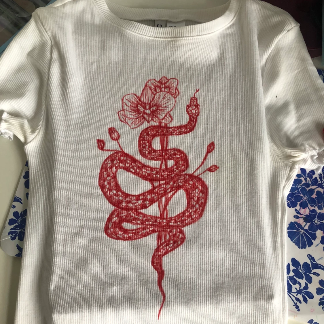 Handmålad tshirt - 90