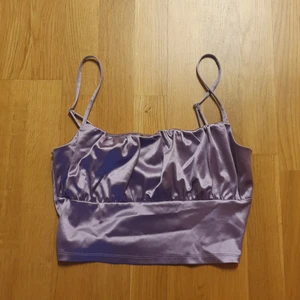 Satin Lavender Crop Tank  - Worn once, size S 