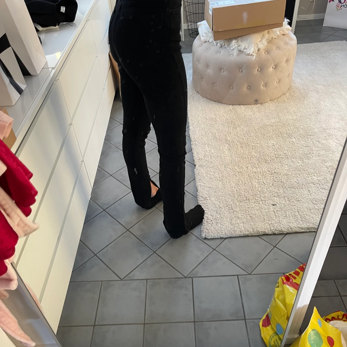 Gina tricot jeans med slits - 90