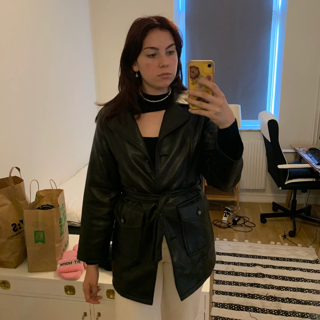 70’s italian faux leather jacket