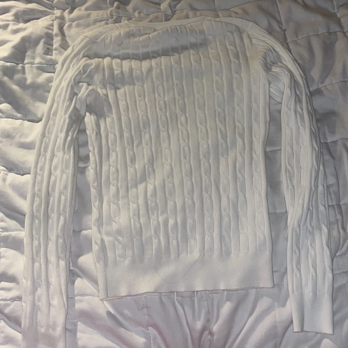 Gant vit kabelstickad tröja, XS - 91