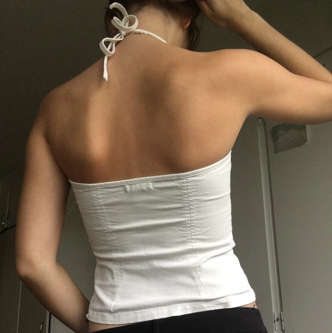 Vit halterneck topp - 90