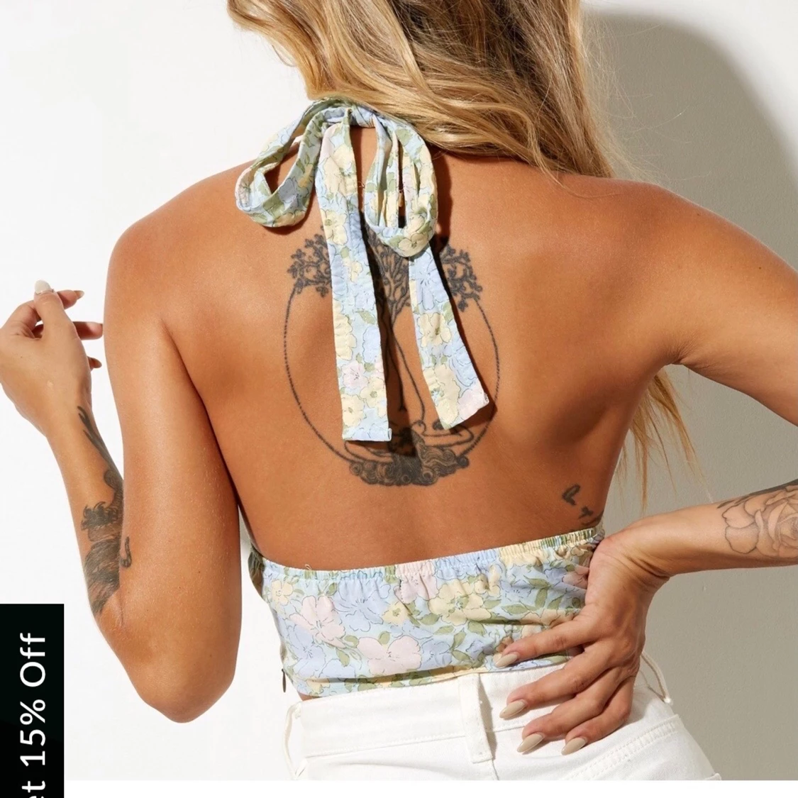 Mönstrad topp  - 90