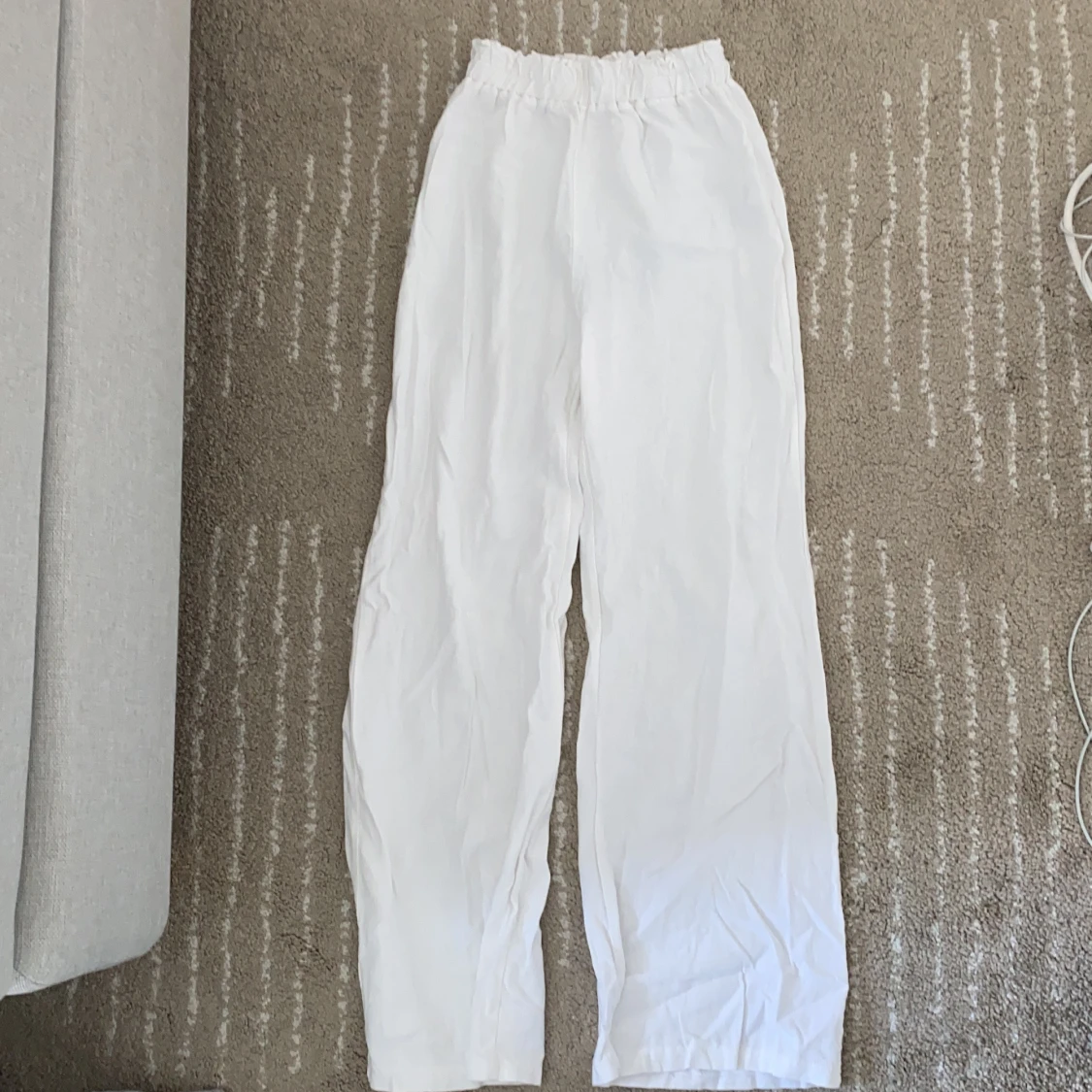 Vita linnebyxor - 90