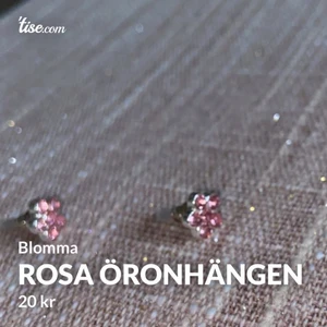 Rosa blommiga öronhängen  - Jätte fina helt nya blommiga rosa öronhängen. Dom är så himla fina när man ha på sig dom! Man får med extra lås om man köper, hoppas ni är intresserade 👋🏻