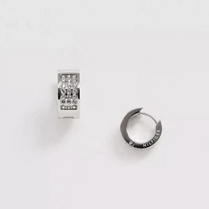 Tommy Hilfiger - 1 st öron hoops Tommy Higfiver,superfint med glitter,Oanvänt 