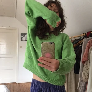 Tröja  - Grön stickad tröja, fint skick oh vintage!