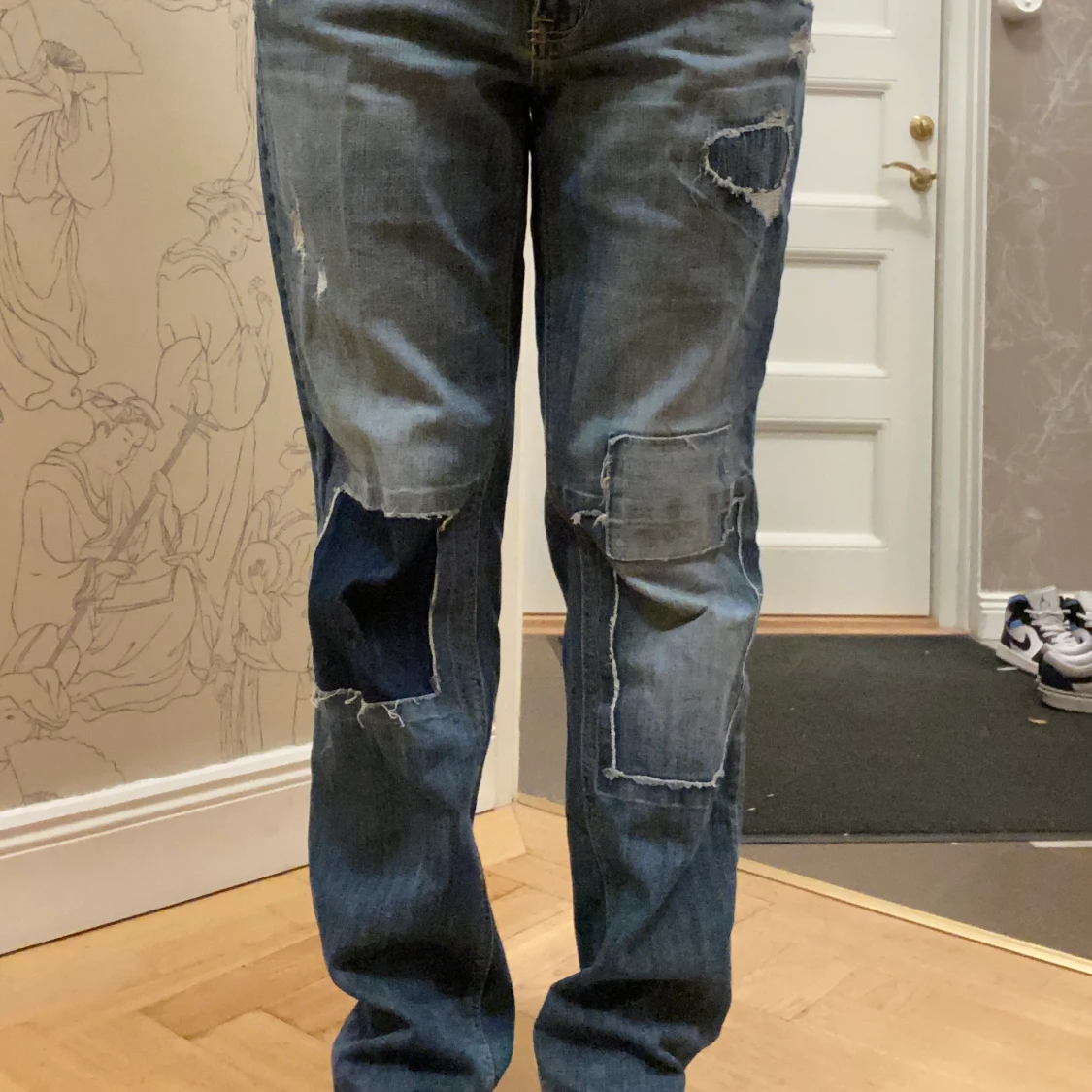 Jeans med lapp - 91