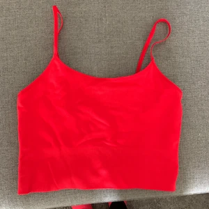 Bralette - Säljer denna helt oanvända, jättefina röda sport toppen. Den är seamless och jätteskön. Är i strlk L, men passar nog en M bättre.
