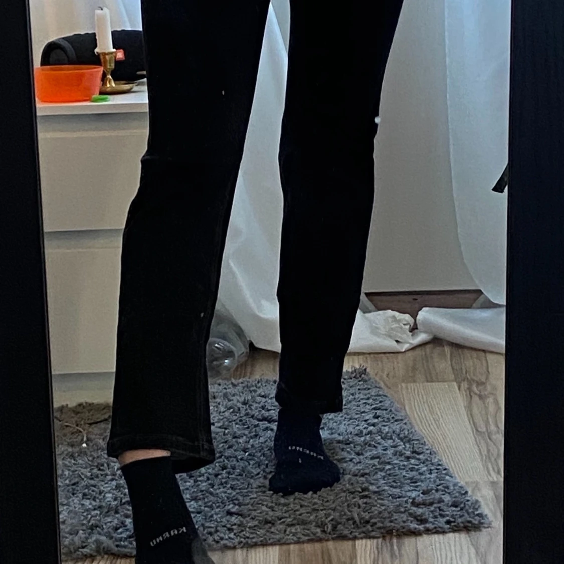 Svart/gråa jeans - 90