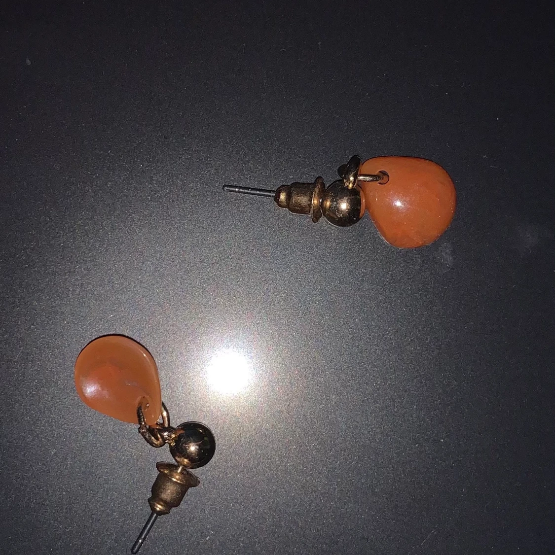 Öronhänge med orange Sten i - 90