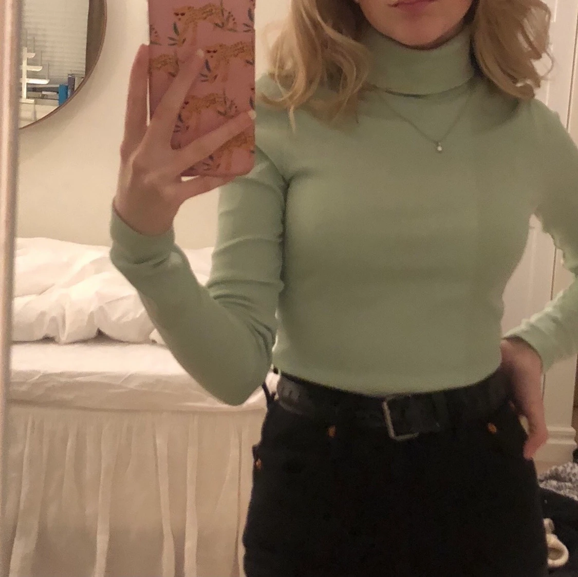 Grön polotröja i xs