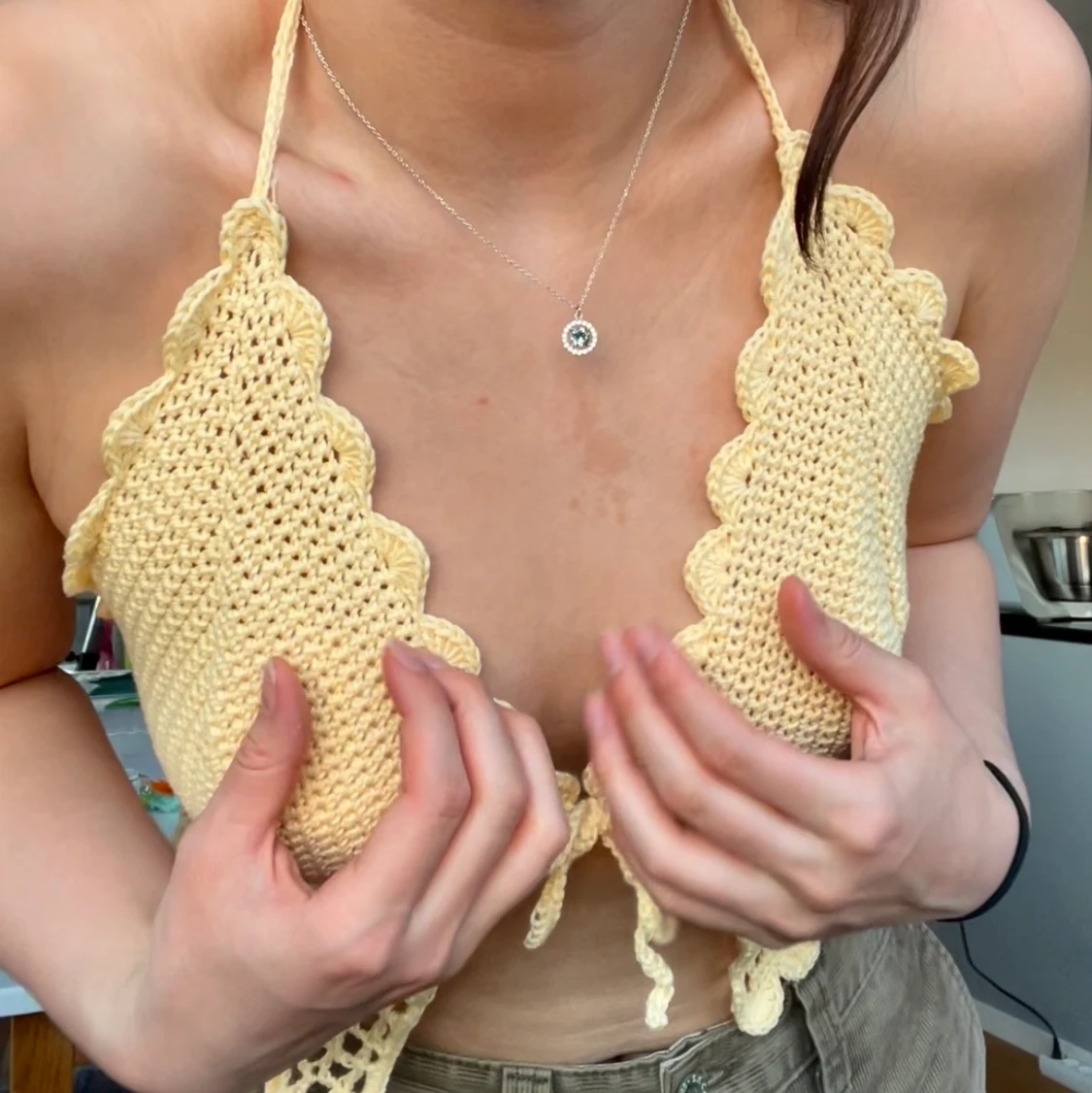 Gul virkad topp!!! - 90