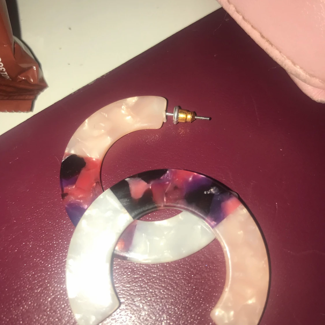 hoop earrings earth n ice tones - 91