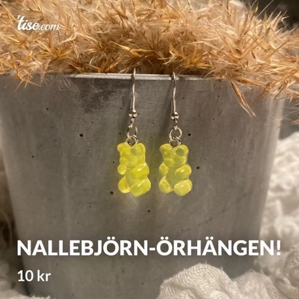 Nallebjörn-örhängen gjorda utav mig Ellen!                                   10 kr + 13 kr frakt!                                                                 (KÖP 4 PAR= FRAKTFRITT!) ❤️. Accessoarer.