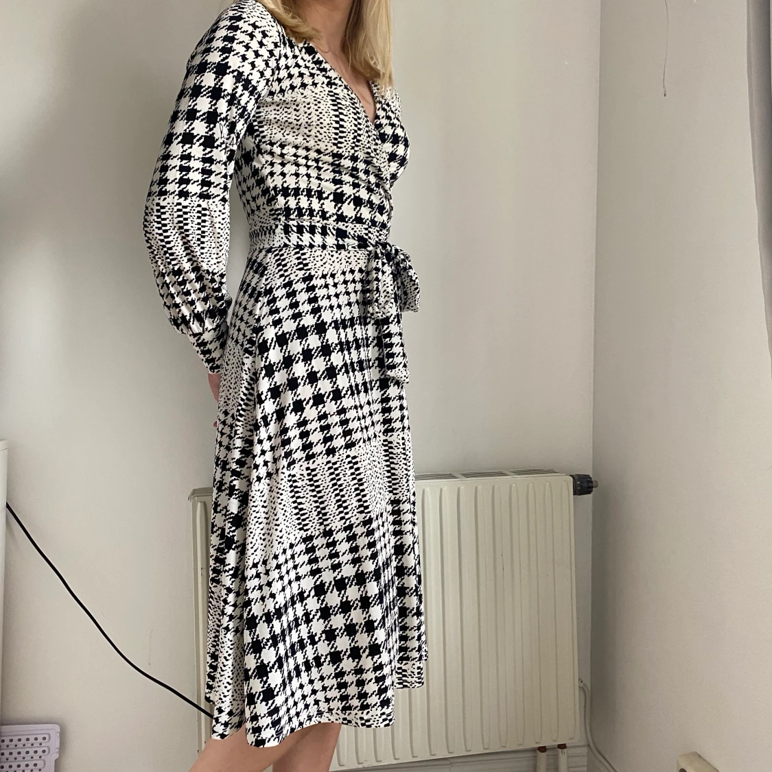 Söt rutig klänning  - 90