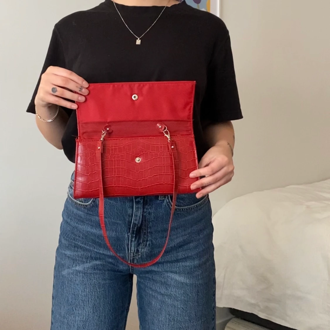 Röd axelväska❤️ - 90