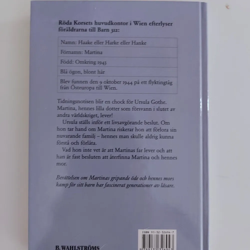 Barn 312 - Hans Ulrich Horster historisk krigsberättrlse som utspelar sig under andra världskriget. Mycket fint skick. Hardcover.. Övrigt.