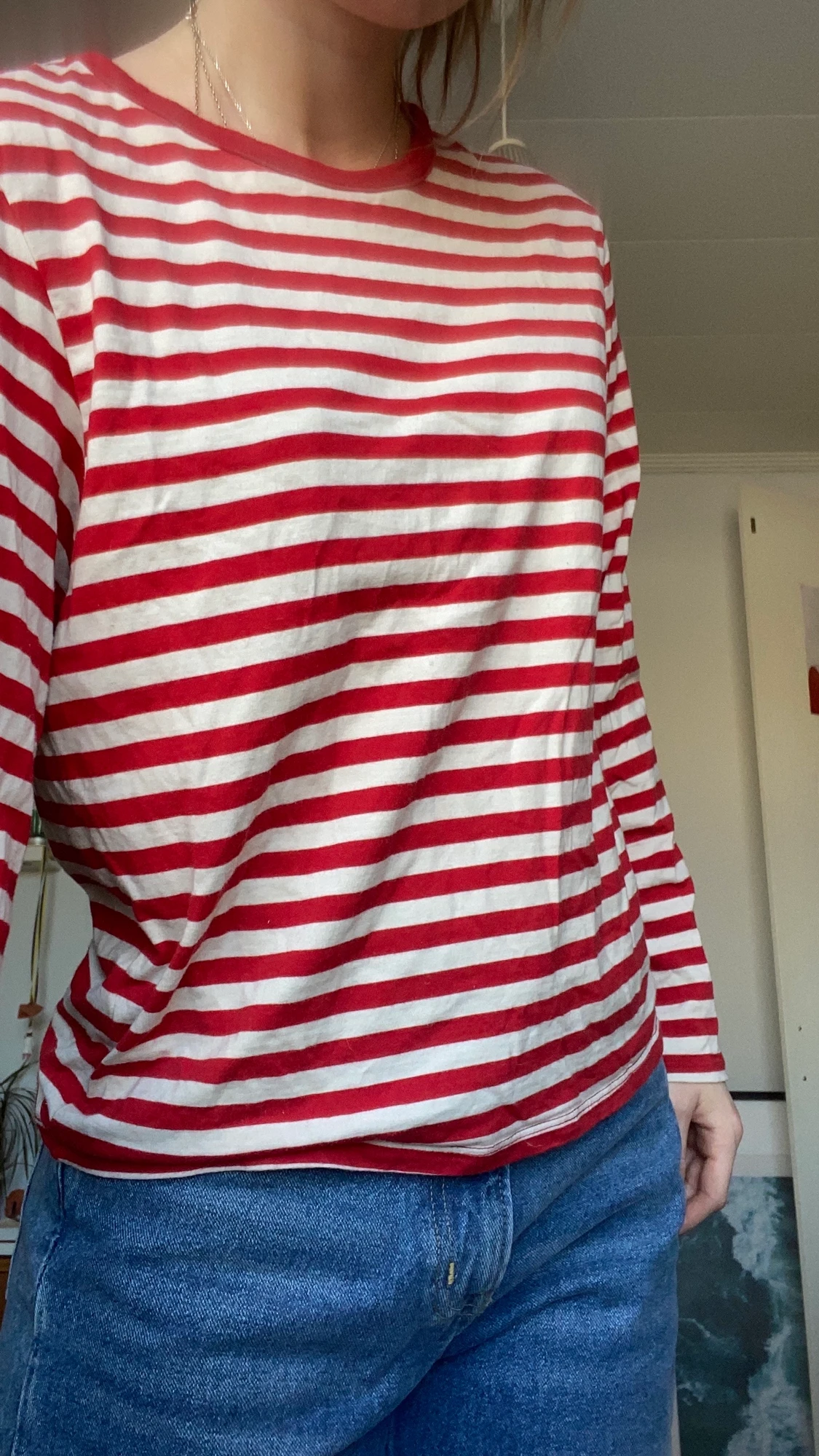 Randig långärmad tröja Monki strl S - 90