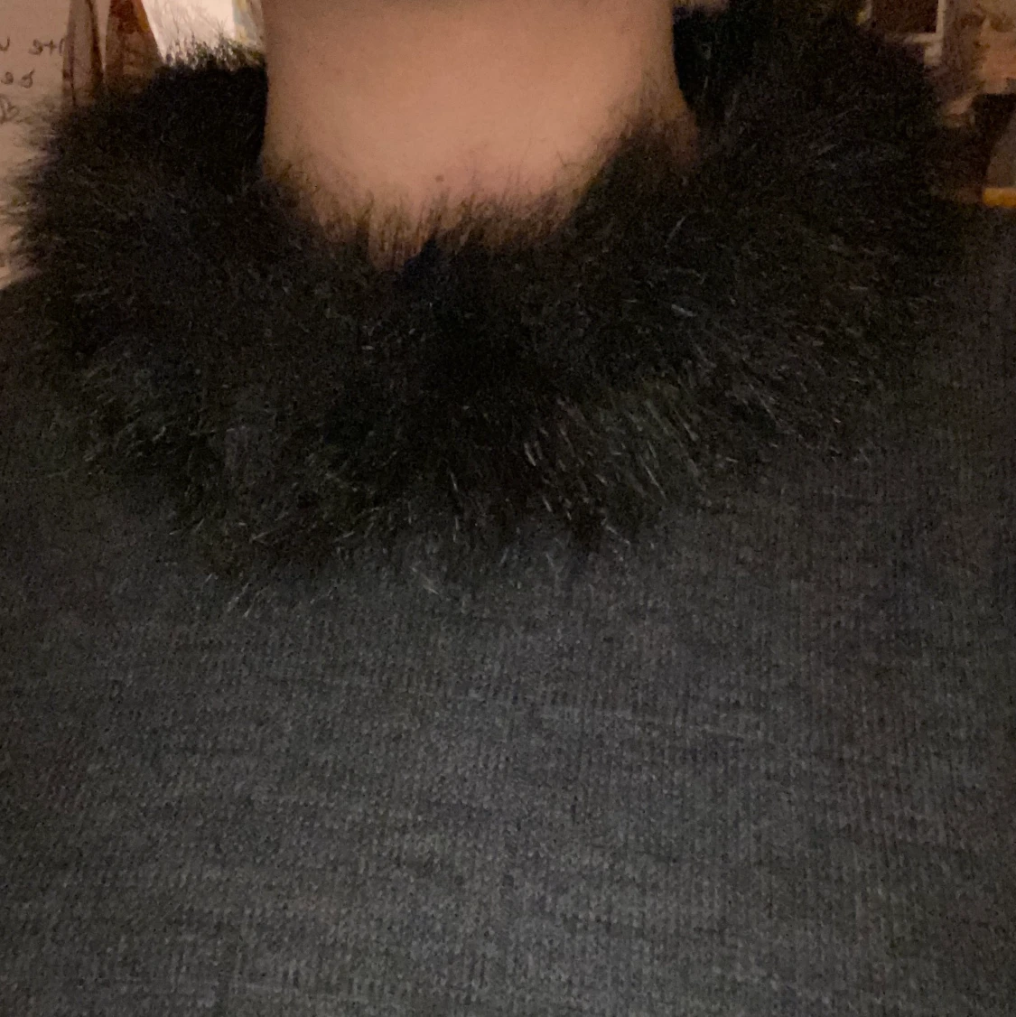 Mörkgrå, fluffig polo! - 91