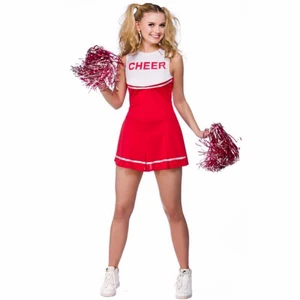 Cheerleader -Halloween  - Använd en gång. Mycket bra skick. Pom pooms följer med ❤️
