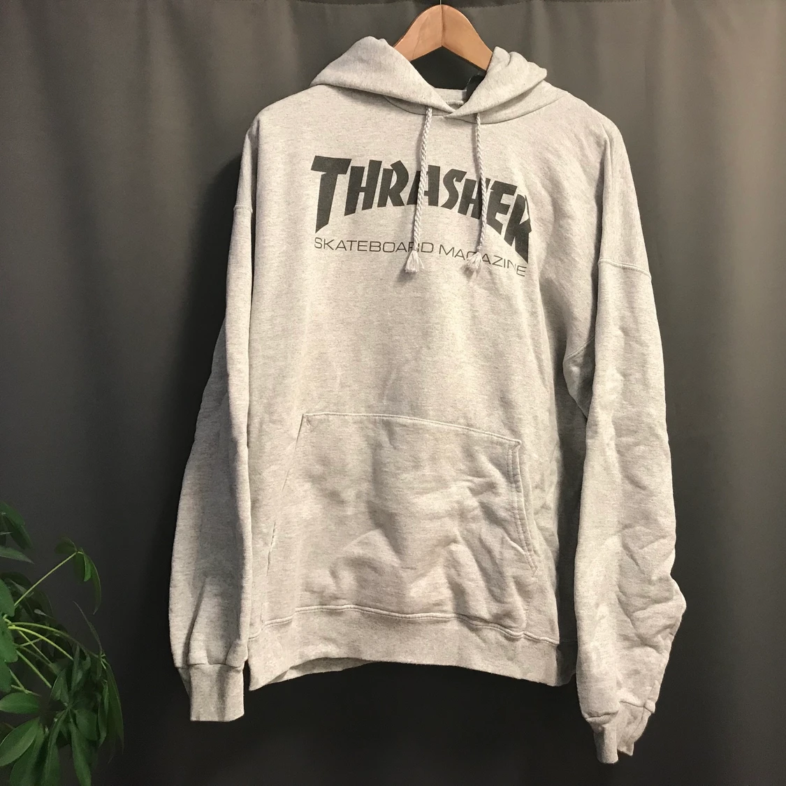 Thrasher Magazine Hoodie, Grå Large