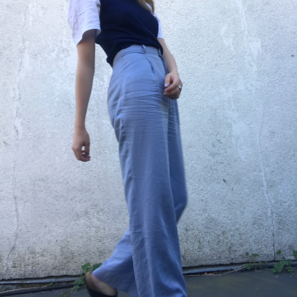 Blå kostymbyxor  - 90