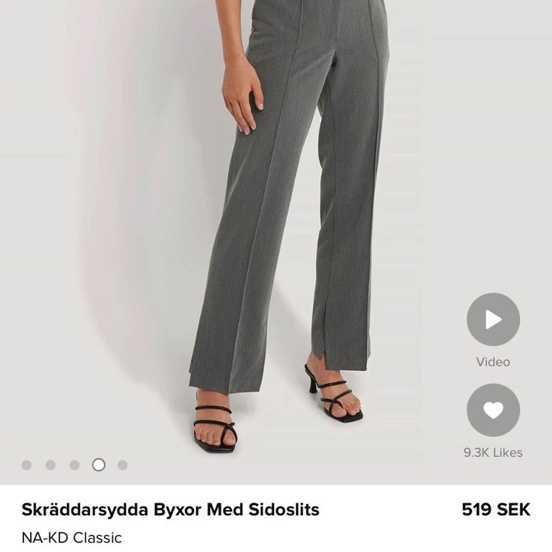 Gråa kostymbyxor från NAKD - 91