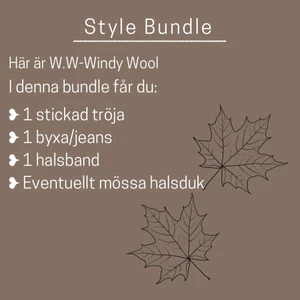 Style bundle - Windy Wool - Skicka in vad du vill ha för storlekar på plaggen och vad du vill att vi undviker när vi shoppar kläderna åt dig. 
