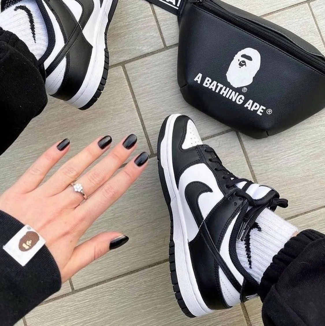 DUNK LOW BLACK & WHITE  - 90