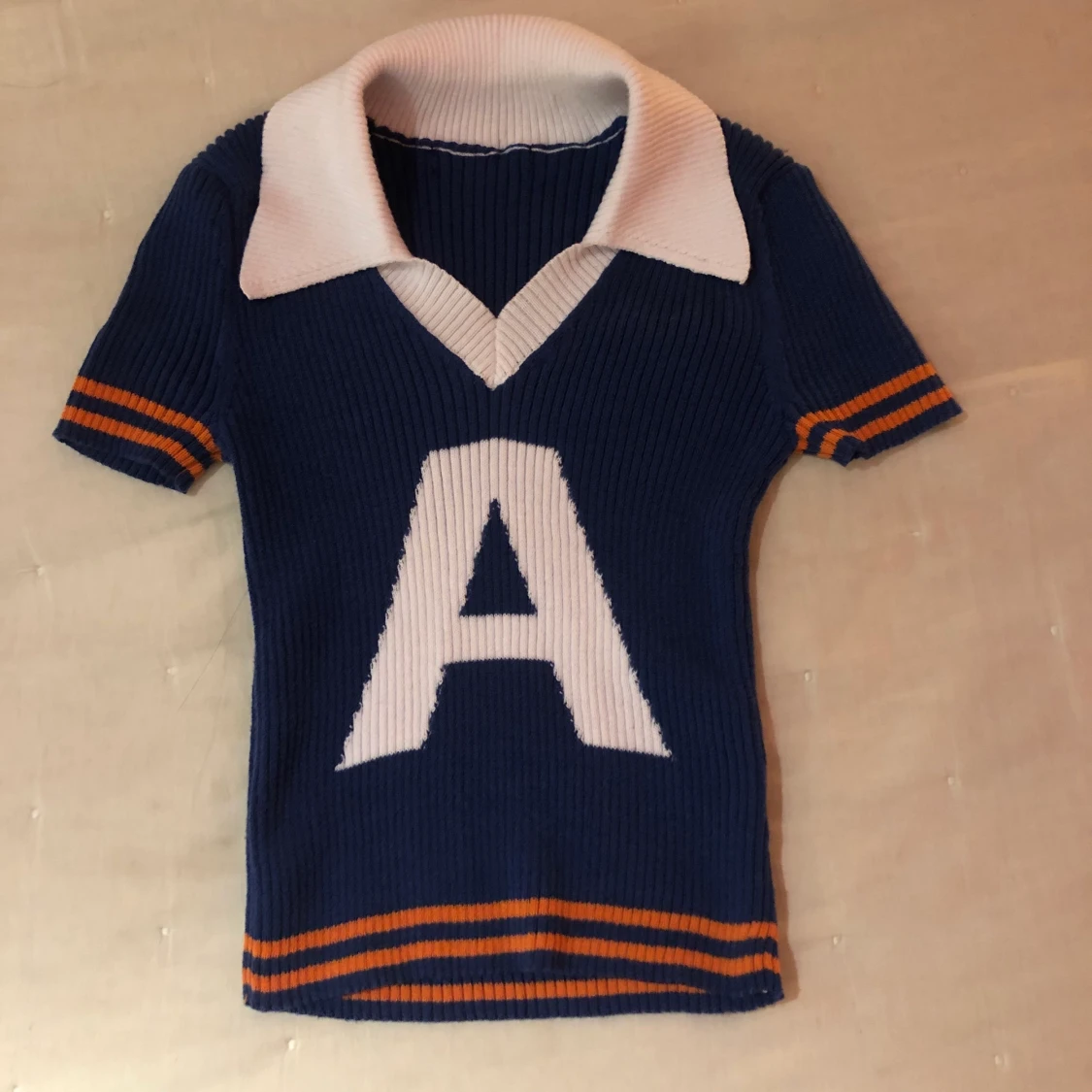 Ribbstickad T-shirt - 91