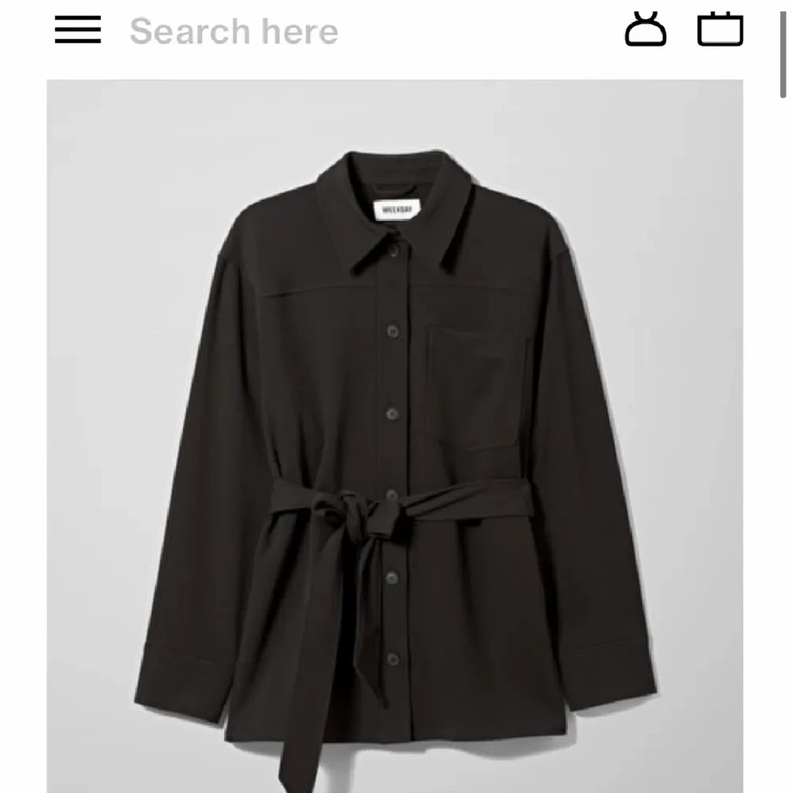 Svart skjortjacka - 90